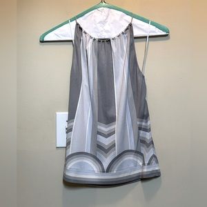 NWT - Elie Tahari - Striped Blouse - Petite Medium